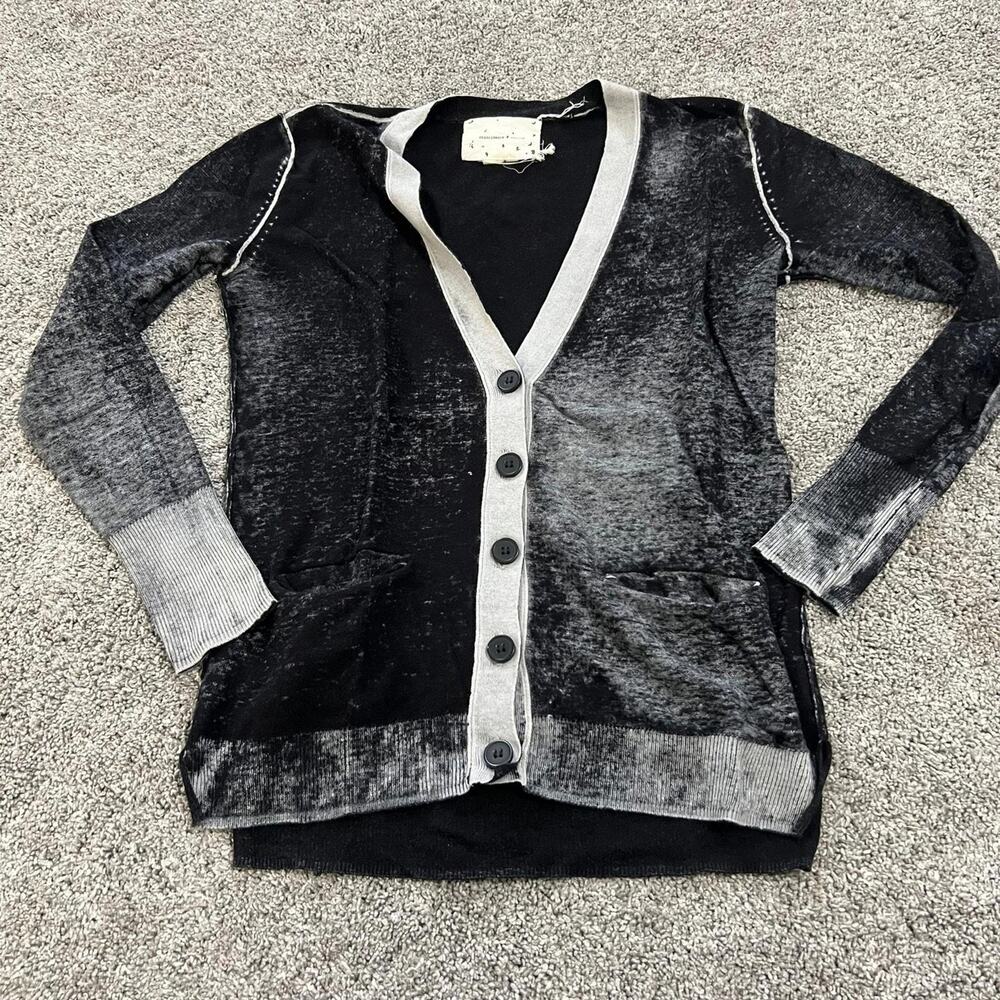 Coincidence & Chance Black and Gray V Neck Cardigan size XS